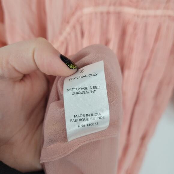 LoveShackFancy Faded Marsala Pleated Noelle Midi Dress S - Picture 15 of 16